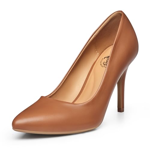 Trary Damen High Heel Kleid Pumps Spitze Zehe Schuh Klassisch Büro Spezielle Dressy Casual, New Pu Braun, 38 EU Trary Damen High Heel Kleid Pumps Spitze Zehe Schuh Klassisch Büro Spezielle Dressy Casual, New Pu Braun, 38 EU von Trary