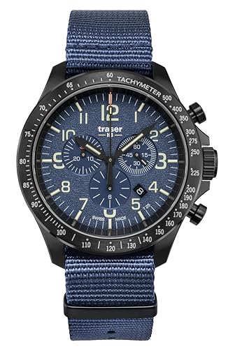 Tracer P67 Officer Pro Chrono Herren Chronograph Uhr blau blau 109461 von Traser