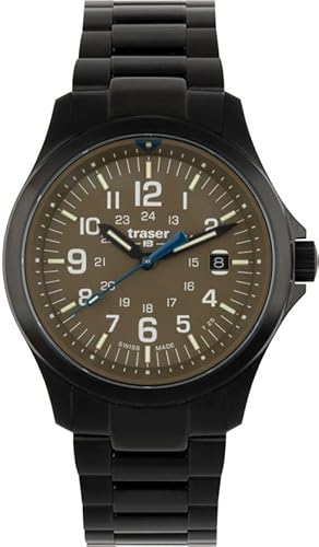 Tracer P67 Officer Pro KHAKI 111076 Herren-Armbanduhr Schwarz Braun von Traser