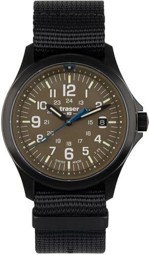 Tracer P67 Officer Pro KHAKI Herren-Armbanduhr Schwarz Braun 111075 von Traser