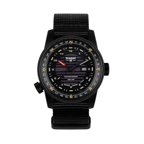 Tracer P68 Pathfinder Solar Herren-Armbanduhr schwarz schwarz 111392 von Traser