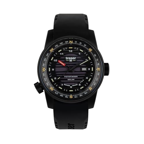 Tracer P68 Pathfinder Solar Herrenuhr schwarz schwarz 111401 von Traser