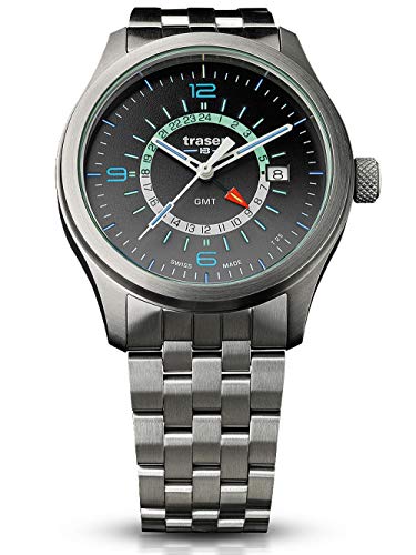 Traser Herren Analog Quarz Uhr mit Edelstahl Armband 107232 von Traser