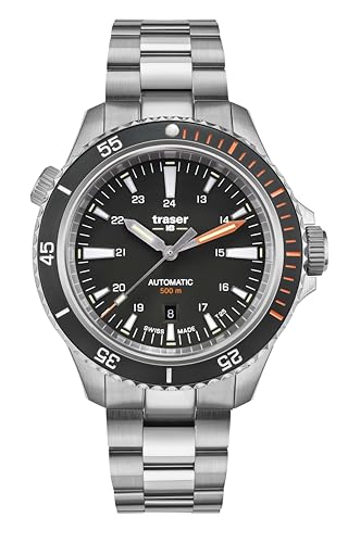 Traser Herren Analog Quarz Uhr mit Edelstahl Armband 110321 von Traser