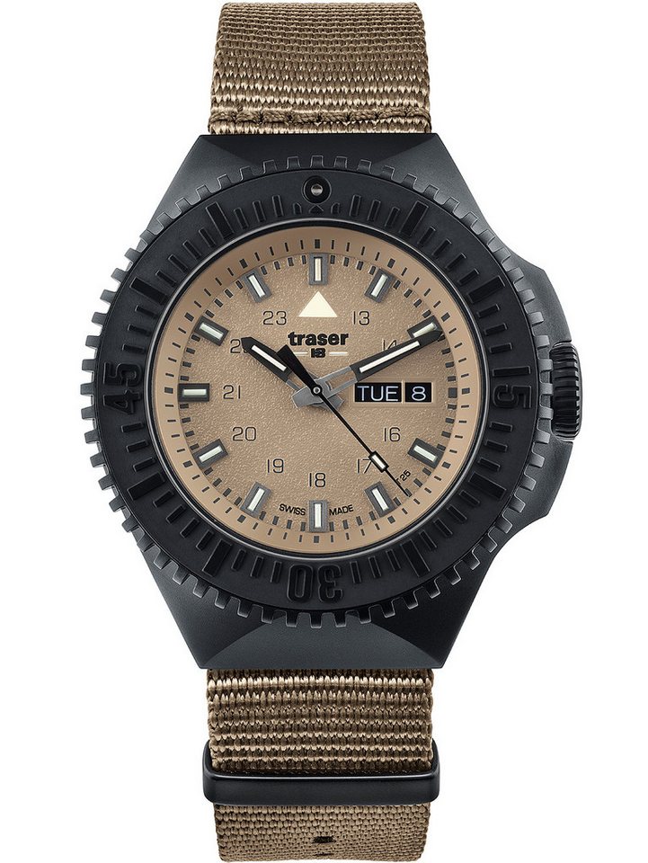 Traser Quarzuhr Traser H3 109860 P69 Black Sand Herrenuhr 46mm 20ATM Traser H3 109860 P69 Black Sand Herrenuhr 46mm 20ATM von Traser