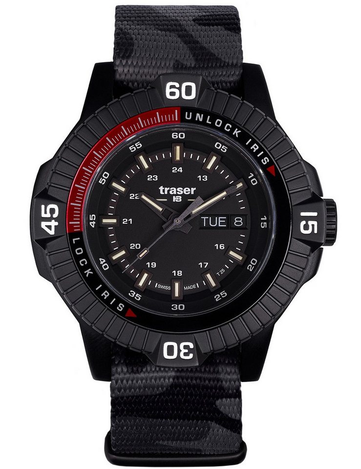 Traser Quarzuhr Traser H3 111460 Herrenuhr P99 Iris Tactical Limited Edition 46mm 10AT Traser H3 111460 Herrenuhr P99 Iris Tactical Limited Edition 46mm 10ATM von Traser