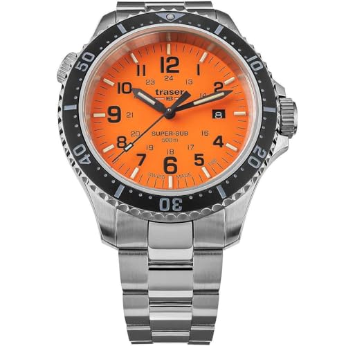 Traser Herren Analog Quarz Uhr mit Edelstahl Armband 109381 von Traser