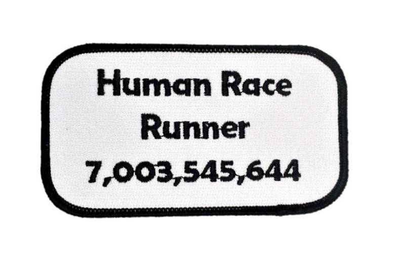 Human Race Runner Gestickter Aufnäher/Schiffe Aus Den Usa Lustiger Sarkasmus-Autoaufkleber Biker-Humor-Sozialkommentar Gag-Geschenk Unter 15 Dollar von TrashMouthMercantile
