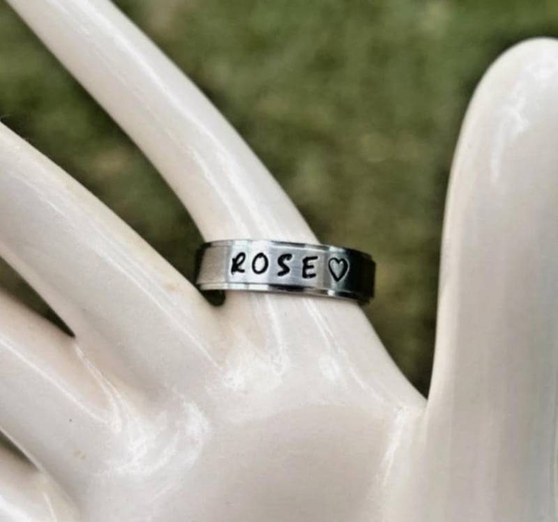 6 Mm Personalisierter Edelstahl Namensring Größe 4-15 von TrasheeTreasures