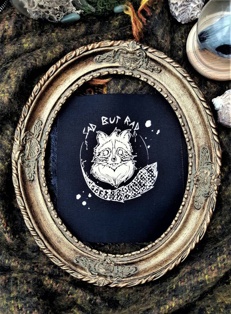 Folk Punk Traurig, Aber Rad Waschbär Patch - Original-Kunst von Trashmerch