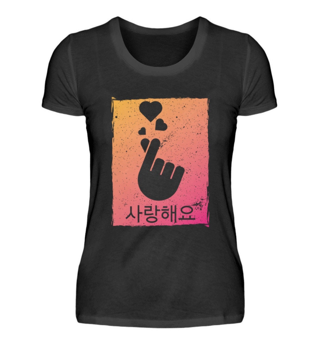 Fingerherz K Pop Korean Valentinstag Love Herzen Verliebt Japanese Anime - Damenshirt Fingerherz K Pop Korean Valentinstag Love Herzen Verliebt Japanese Anime - Damenshirt von TrashpandaInternet