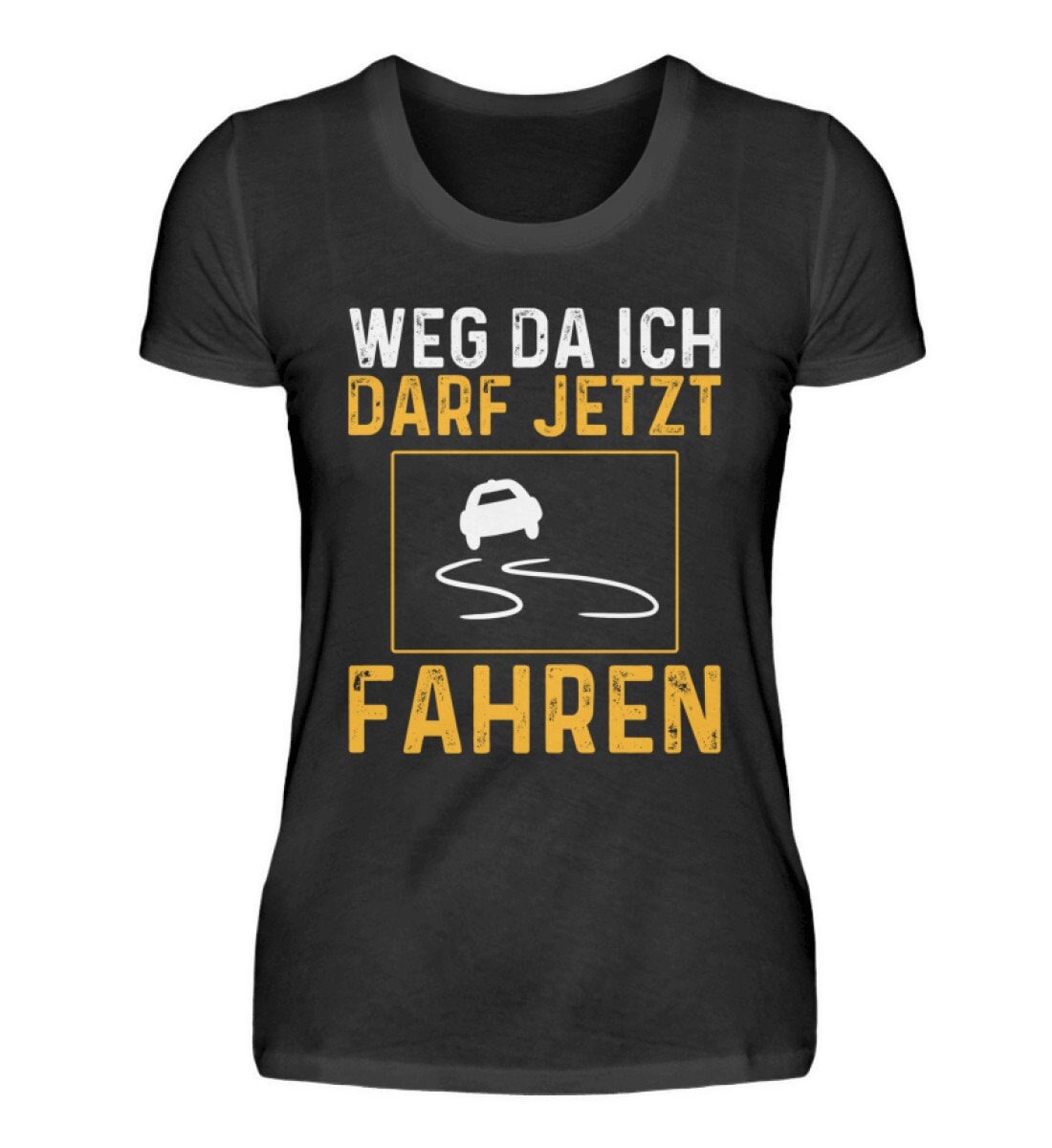 Führerschein Bestanden - Autoführerschein Geschenk Weg Da Ich Darf Jetzt Fahren Damenshirt Führerschein Bestanden - Autoführerschein Geschenk Weg Da Ich Darf Jetzt Fahren Damenshirt von TrashpandaInternet