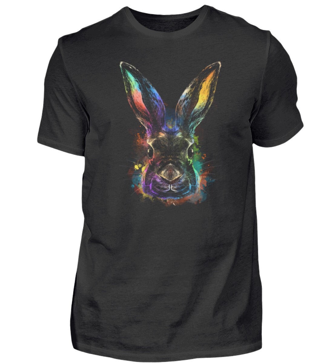 Hase Rabbit Hasenohren Kaninchen Stallhase Hasi Häschen Watercolor - Herren Shirt Hase Rabbit Hasenohren Kaninchen Stallhase Hasi Häschen Watercolor - Herren Shirt von TrashpandaInternet