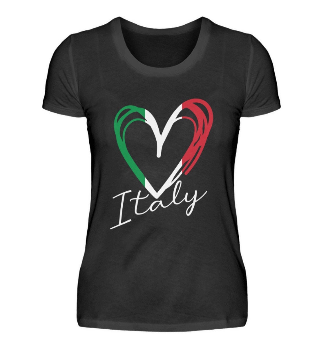 Italien Herz Fahne Italienisch Souvenir - Fußball Fan Trikot Weltmeisterschaft Damenshirt Italien Herz Fahne Italienisch Souvenir - Fußball Fan Trikot Weltmeisterschaft Damenshirt von TrashpandaInternet