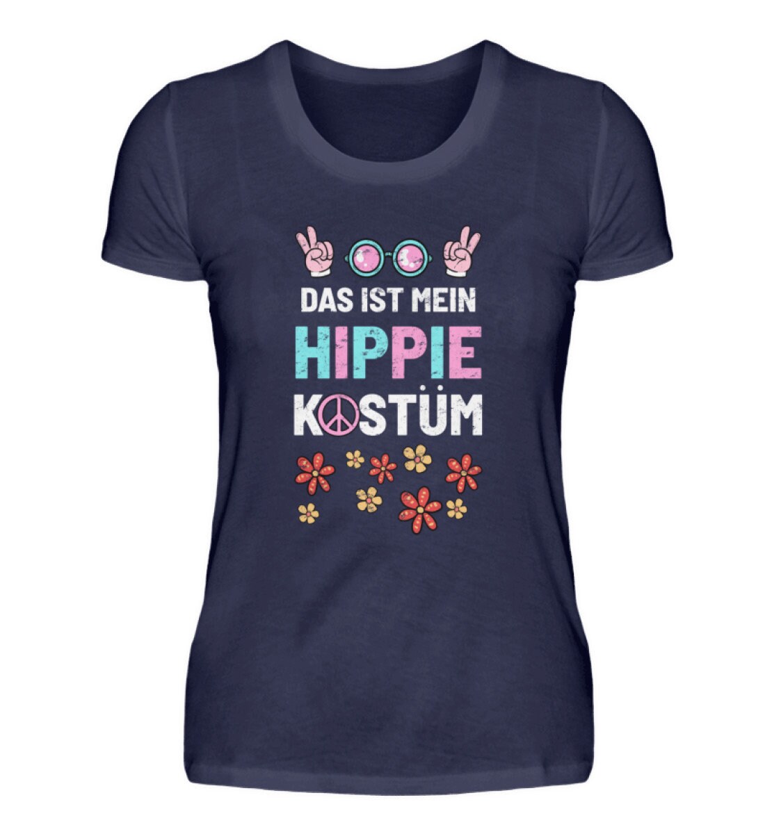 Kostüm Fastnacht Karneval Verkleidung Lustig Hippie - Damenshirt Kostüm Fastnacht Karneval Verkleidung Lustig Hippie - Damenshirt von TrashpandaInternet