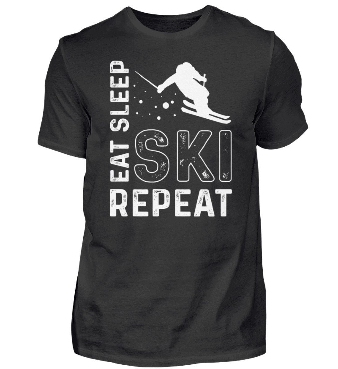 Ski Skifahrer Skiing Eat Sleep Repeat - Herren Shirt Ski Skifahrer Skiing Eat Sleep Repeat - Herren Shirt von TrashpandaInternet