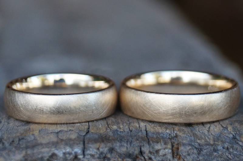 Trauringe "Wir Bleiben" Roségold 585/ - Zart Mattiert Partnerringe von TrauRingSchmiede