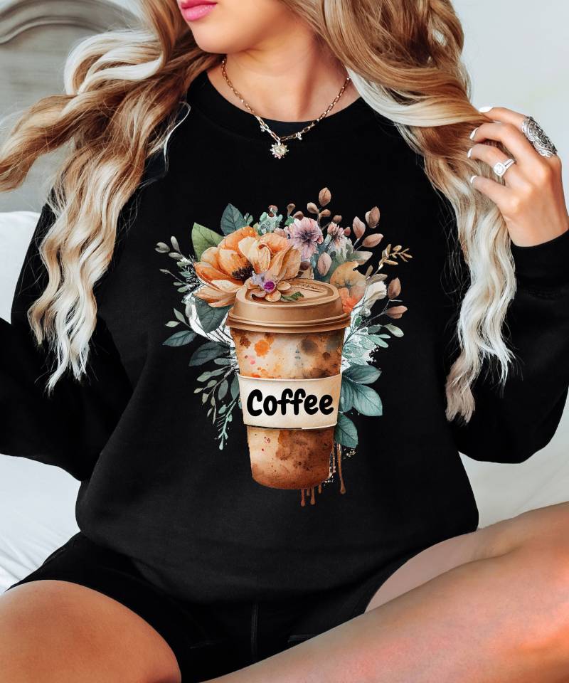 De - Sweatshirt Kaffee Kaffeeliebhaber Blumensweater Sweater Für Mama von TraumFabriik