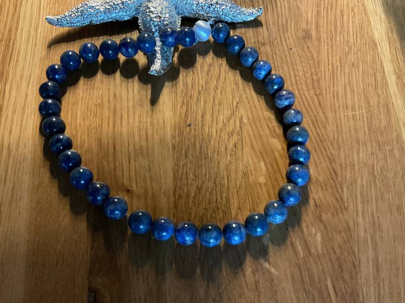 Handgefertigte Lapis - Lazuli Kette Mit Designer Schnecke, Exklusives Design.einzelstück, Geschenk Freundin, Schwester, Ausgefallene Halskette von TraumPerlenWerk