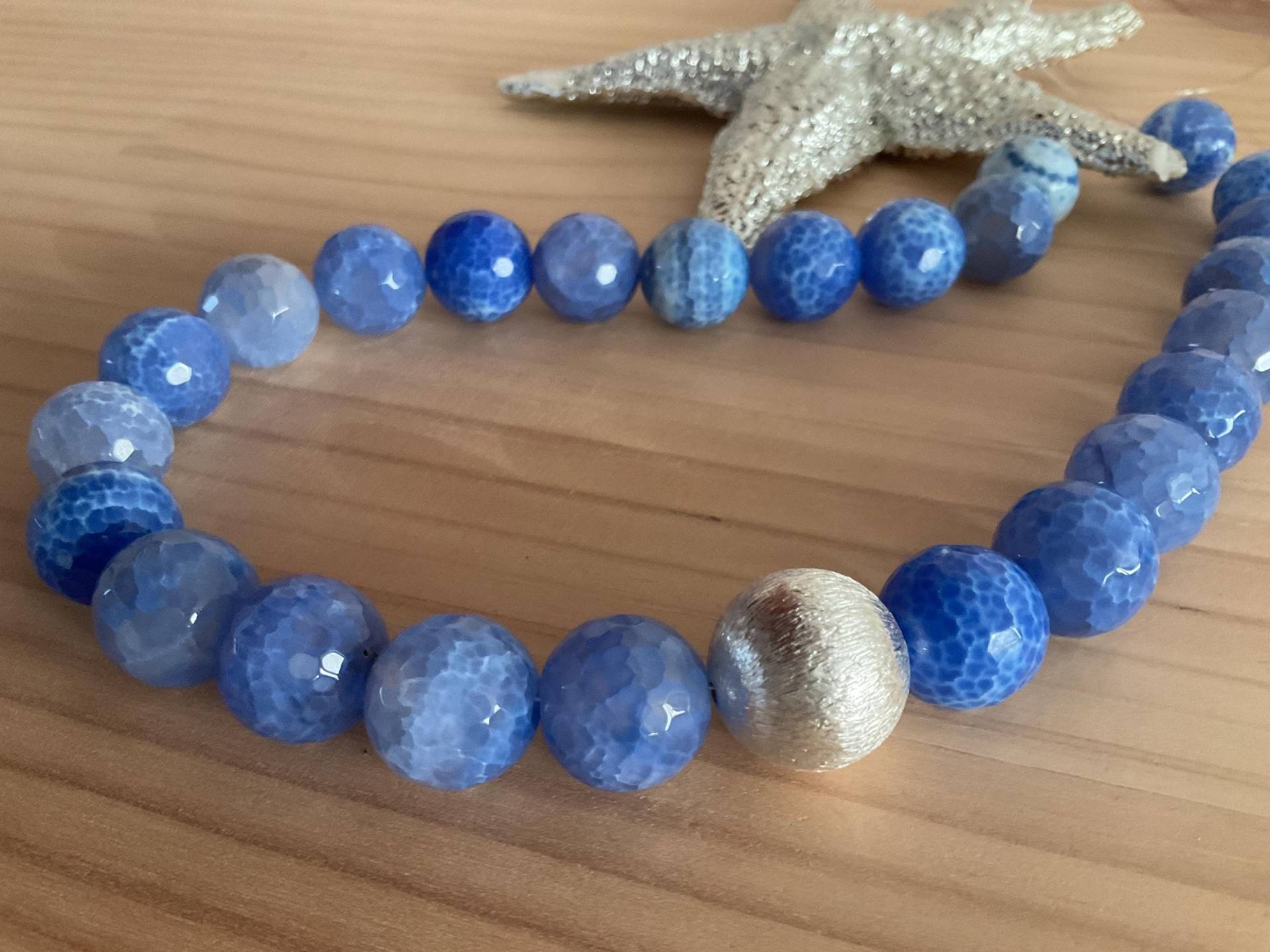 Traumhaft Schöne Handgefertigte Blaue Edelstein Halskette, Blaue Halskette, Halsketten, Steinketten, Handgefertigter Schmuck, Geschenk Für Sie von TraumPerlenWerk