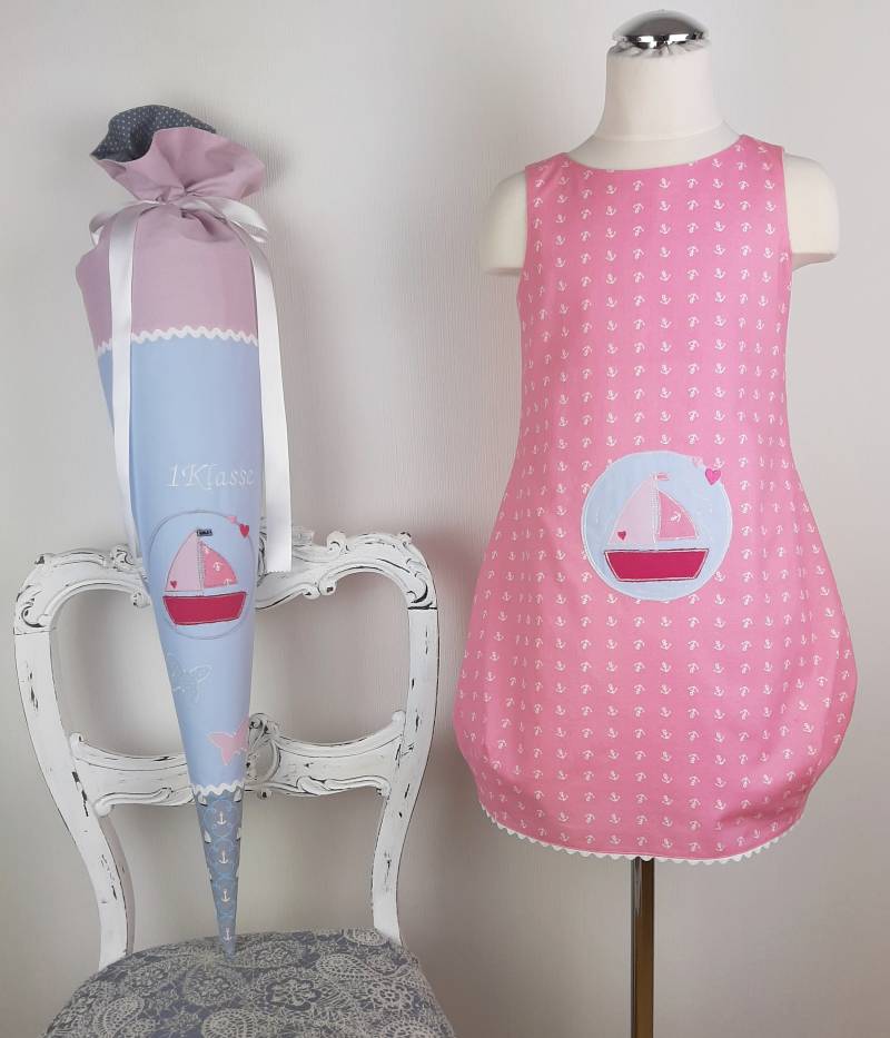 Set Kleid Schultüte Kissenrohling, Mit Name Personalisiert , Schultüte Kleidung Für Die Einschulung, Outfit Einschulung von Traumkleidshop