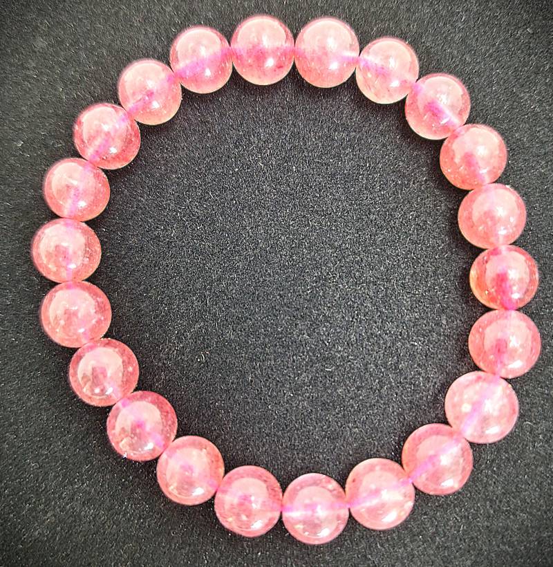 Erdbeerquarz Armband - 8mm Perlen Liebe, Lebensfreude, Herzöffnung Erdbeerquarz Armband - 8mm Perlen Liebe, Lebensfreude, Herzöffnung von Traumtarot