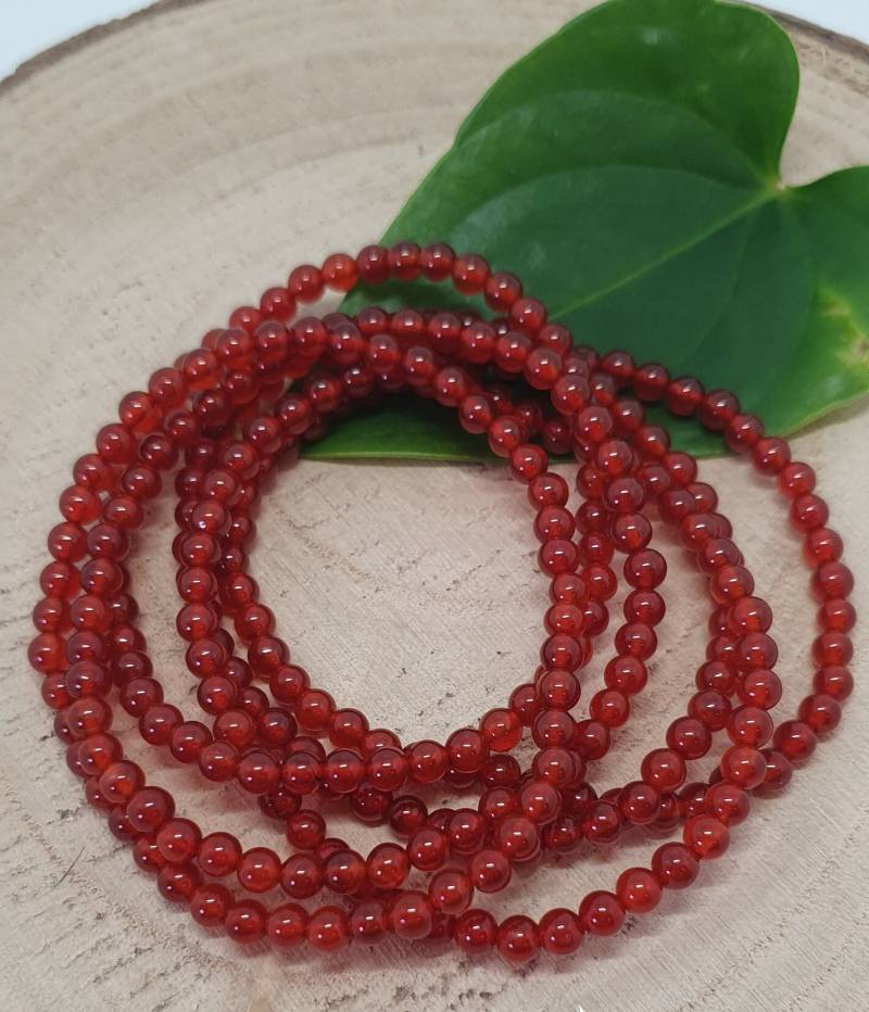 Karneol Stretcharmband 4mm von Traumtarot