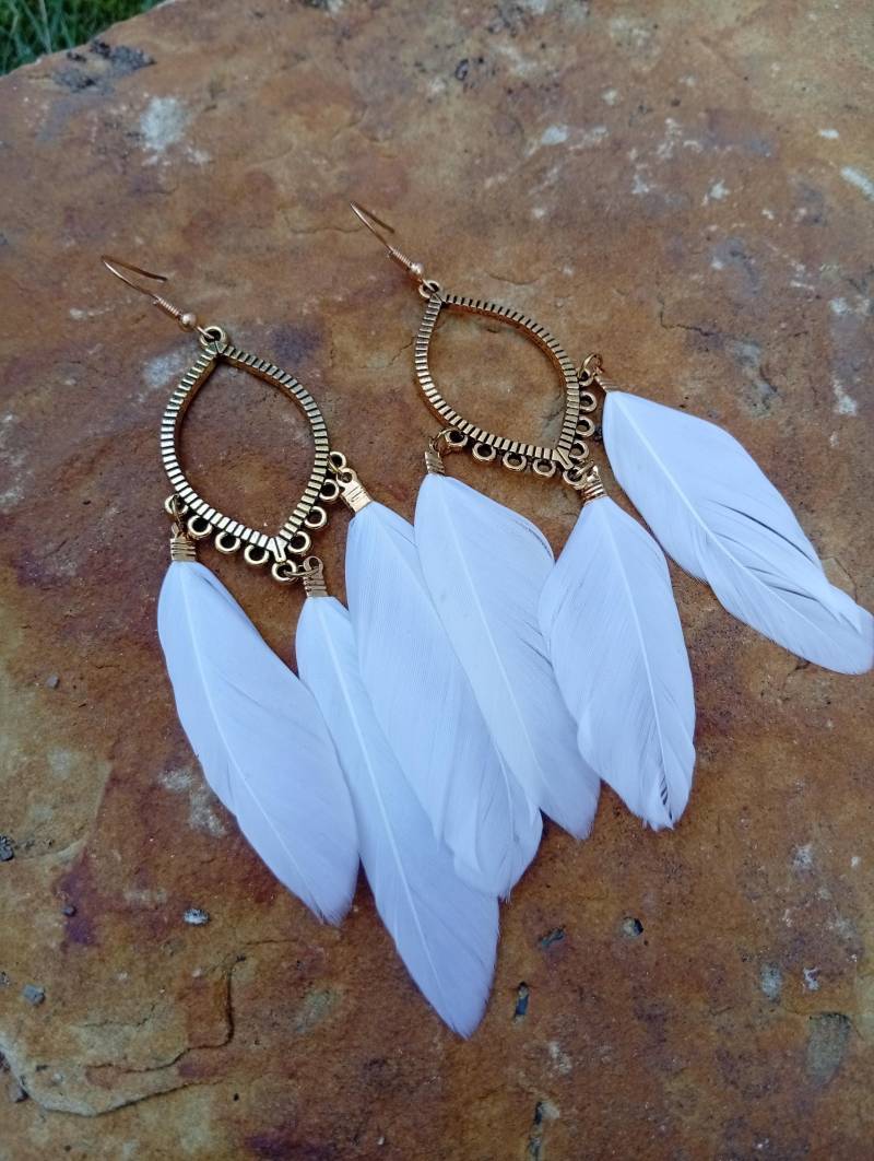 Ohrringe Federn von Traumzauberwald