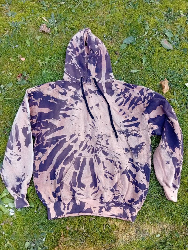 Pullover Im Batikstil Gebleicht Trash Punk von Traumzauberwald