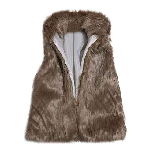 Traumzimmer Damen Fellweste Kunstpelz Weste Kurzweste Kunstfell Mantel Jacke Faux Pelz Waistcoat Ärmellos Winterjacke Parka Fell Mäntel Tops von Traumzimmer