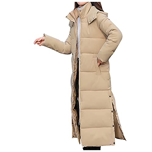 Traumzimmer Damen Winter Parka Lang Warm Steppmantel Daunenjacke mit Kunstfell Kapuze Slim Fit Reißverschluss Damenmantel Steppjacke Outdoor Leichte Daunenjacke Softshelljacke mit Taschen von Traumzimmer