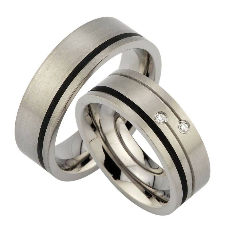 2 Stück Trauringe Aus Titan Inkl. Lasergravur Jt16-4 von Trauringe123