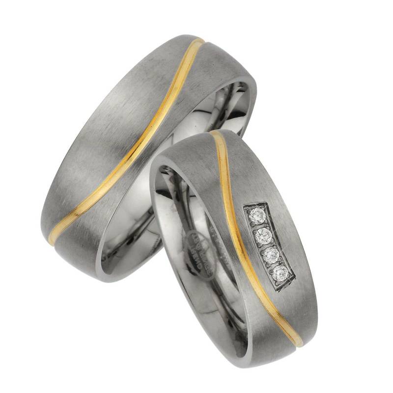 2 Stück Trauringe Aus Titan Inkl. Lasergravur Jt4 von Trauringe123