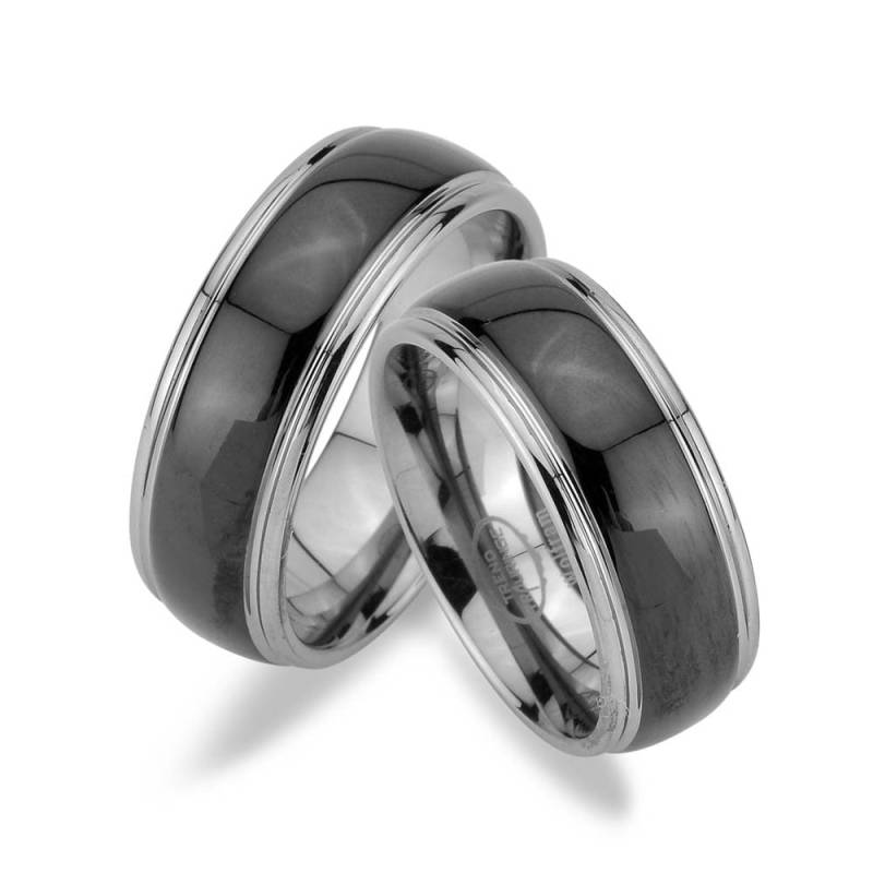 2 Stück Trauringe Aus Wolfram Inkl. Lasergravur Jw34 von Trauringe123