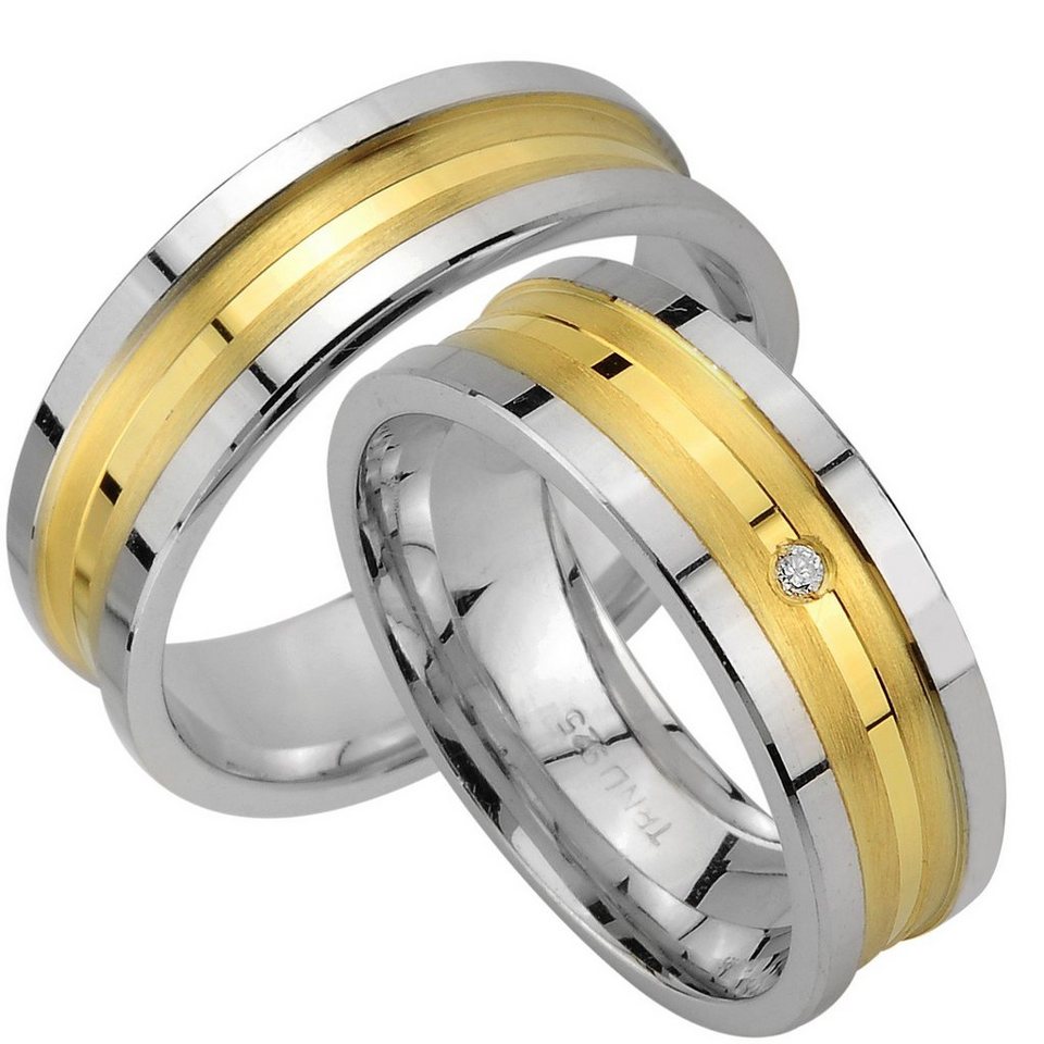 Trauringe123 Trauring Hochzeitsringe Verlobungsringe Trauringe Eheringe Partnerringe SILBER GOLD PLATIERT 173 von Trauringe123