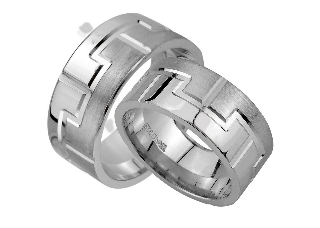 Trauringe123 Trauring Hochzeitsringe Verlobungsringe Trauringe Eheringe Partnerringe mit Stein 9 mm SILBER 925,- J97 von Trauringe123