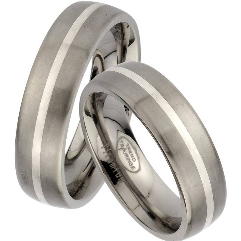 Trauringe123 Trauring Titan & Silber Hochzeitsringe Verlobungsringe Trauringe Eheringe Partnerringe, JT15 von Trauringe123