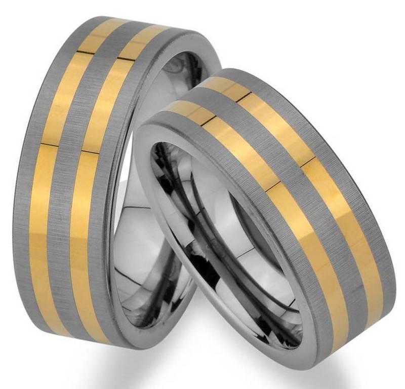 Trauringe123 Trauring Wolframringe mit IP-Gold Hochzeits-, Verlobungs- & Trauringe JW20 von Trauringe123