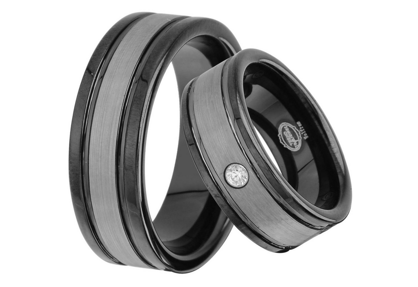 Trauringe123 Trauring WOLFRAM RINGE - Hochzeitsringe Verlobungsringe Trauringe Eheringe Partnerringe - Titan Look JW11 von Trauringe123