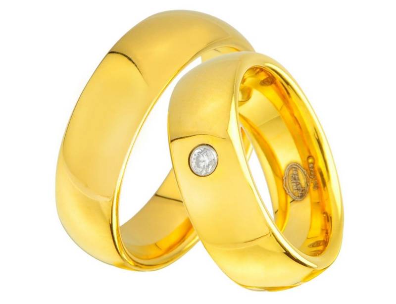 Trauringe123 Trauring Wolfram Ringe mit Gold Plattierung – Trauringe & Verlobung JW30 von Trauringe123