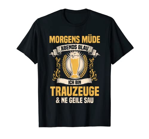 Herren Hochzeit Junggesellenabschied Trauzeuge T-Shirt von Trauzeugen Polterabend Heirat Geschenke