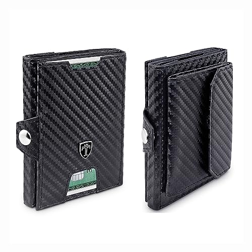 TRAVANDO Slim Wallet - Mini Geldbörse Herren Klein - Kartenetui - RFID Geldbeutel Männer - Kreditkartenetui - Portemonnaie for Men, Portmonai, Portmonaise, Geldtasche, Portmonee, Brieftasche Damen von TRAVANDO