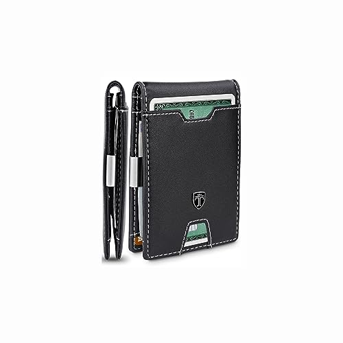 TRAVANDO Geldbörse mit Geldklammer New York Geldbeutel Herren Slim Wallet Münzfach RFID Portemonnaie Männer klein Portmonaise Kreditkartenetui Brieftasche Portmonee Geldtasche Portmonai Etui Geschenk von TRAVANDO