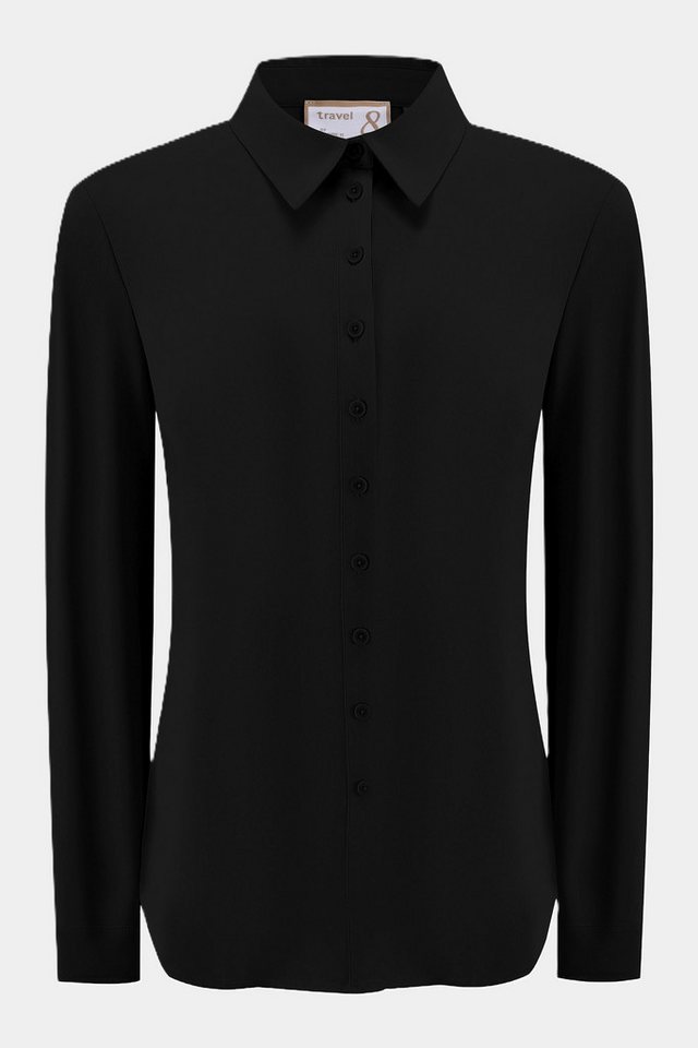Travel 8 Blusenshirt Stylische elegante Bluse mit vielen Knöpfen von Travel 8 in Black von Travel 8