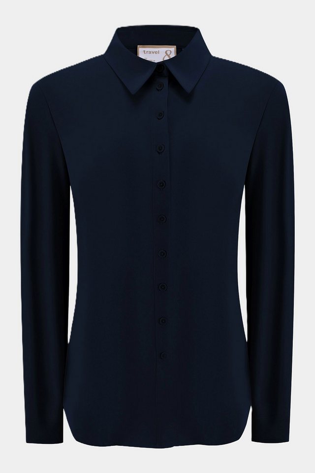 Travel 8 Blusenshirt Stylische elegante Bluse mit vielen Knöpfen von Travel 8 in Navy von Travel 8