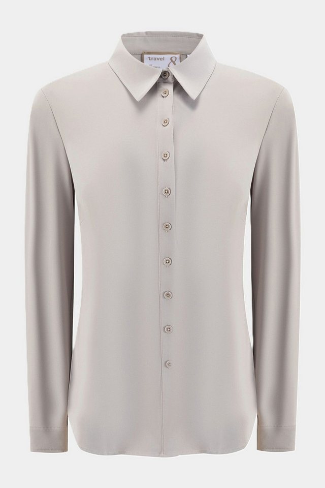 Travel 8 Blusenshirt Stylische elegante Bluse mit vielen Knöpfen von Travel 8 in Sand von Travel 8