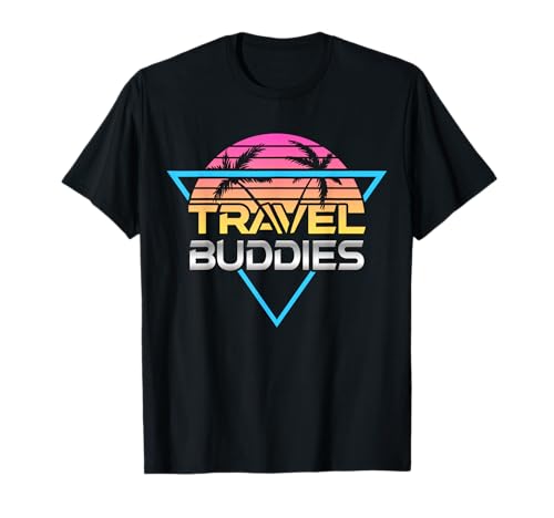 Travel Buddies Reiseflug für Mädchen T-Shirt Travel Buddies Reiseflug für Mädchen T-Shirt von Travel Matching Vacation Apparel World Map Corp