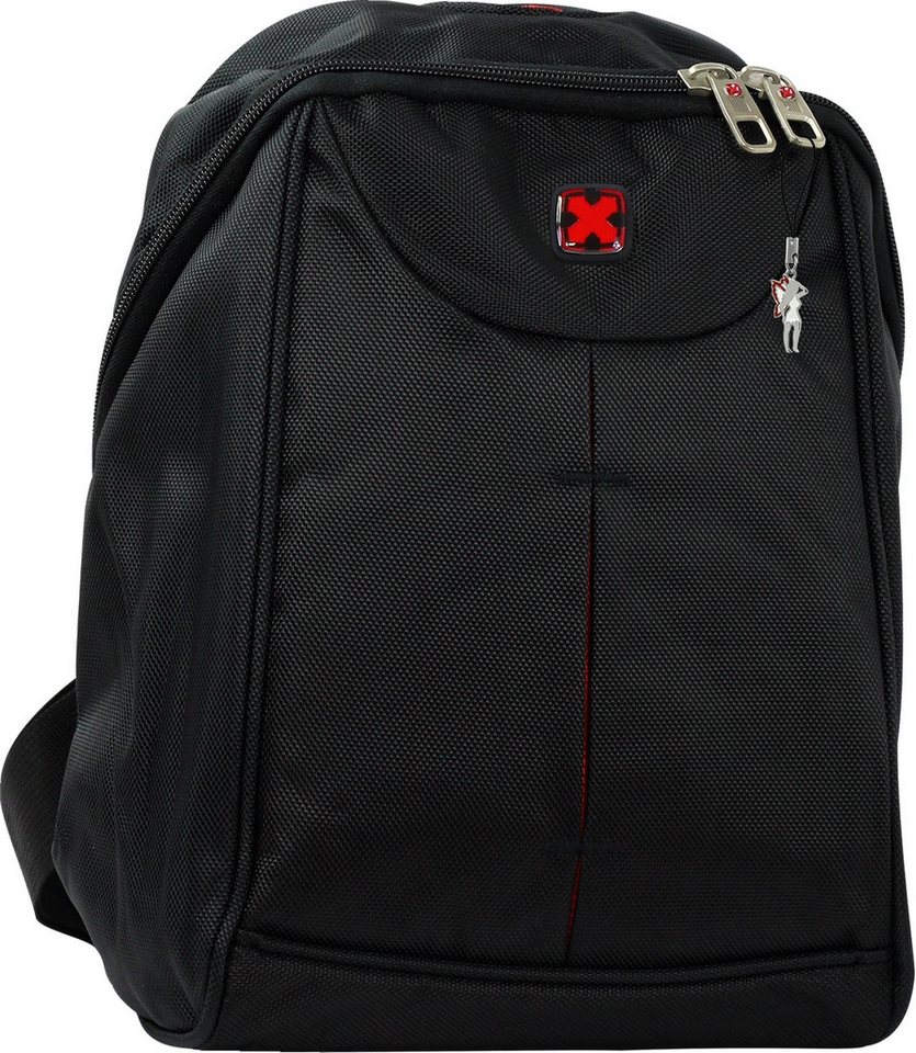 Travel N Meet Reisetasche Travel N Meet Damen Herren Sporttasche (Freizeitrucksack), Herren Freizeitrucksack Polyester, schwarz ca. 31cm hoch von Travel N Meet