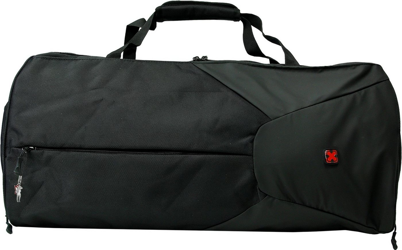 Travel N Meet Sporttasche Travel N Meet Sporttasche, Reisetasche (Sporttasche), Herren Spinnstoff, Polyester Sporttasche, schwarz ca. 60cm von Travel N Meet