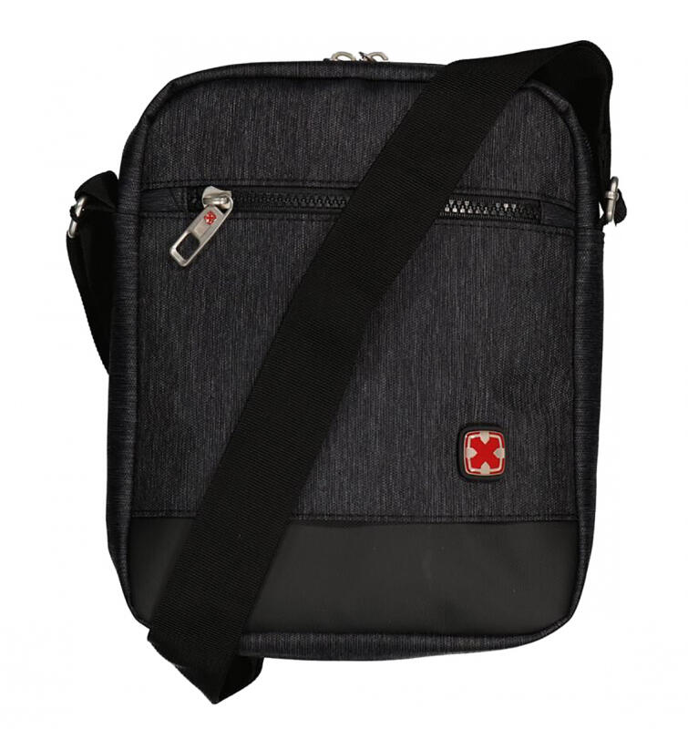 Travel N Meet - Travel N Meet Schultertasche aus Stoff grau-schwarz Grau von Travel N Meet